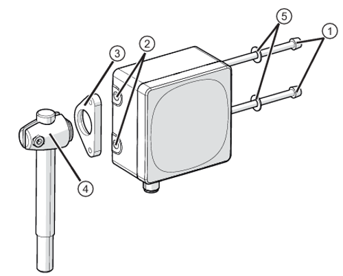 Exploded view of E23011 mounting bracket showing all screws and washers