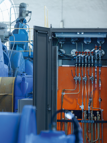 Sensori di temperatura sulle turbine Pelton di una centrale idroelettrica