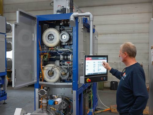 Driven gears of a grinding mechanism