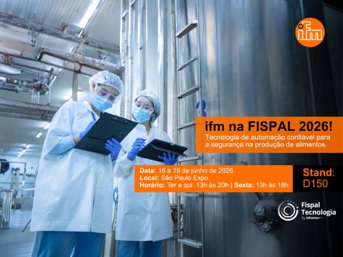 Imagem teaser da página: ifm na Fispal 2026. 