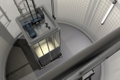 Teaser image of the article: Maintenance lift. Determine the exact holding position to exclude tripping hazards.