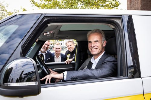 Michael Marhofer in a VW ID. Buzz