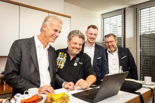Michael Marhofer, Tilo Haug. Michel Quambusch und Rainer Zietlow im Gespräch