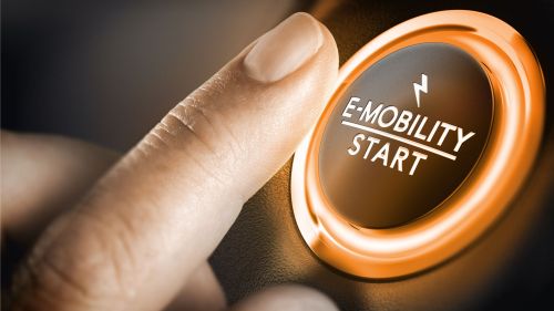 Finger push e-mobility start button