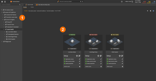 Screenshot: moneo Asset Management