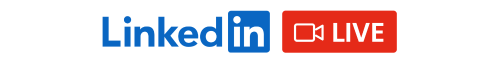Logo LinkedIn live in blue and red