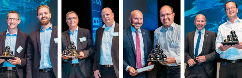 Groepsfoto's van de SCM Award-winnaars in 2018