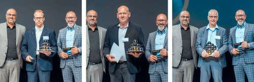 Groepsfoto's van de SCM Award-winnaars in 2022