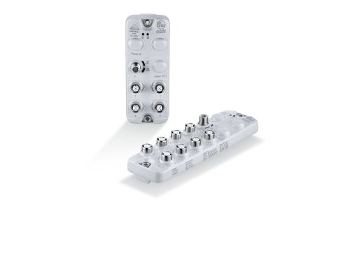 아티클 티저 이미지: AS-i 인터페이스 I/O 모듈, 습기영역용 필드 모듈. 위생영역 패시브 전원 공급장치