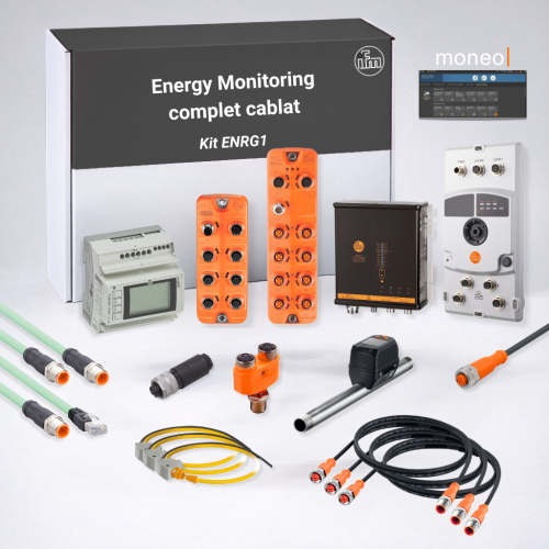 Kit ENRG cablat cu contor de energie, bucle Rogowski și gateway IoT pentru monitorizarea consumului