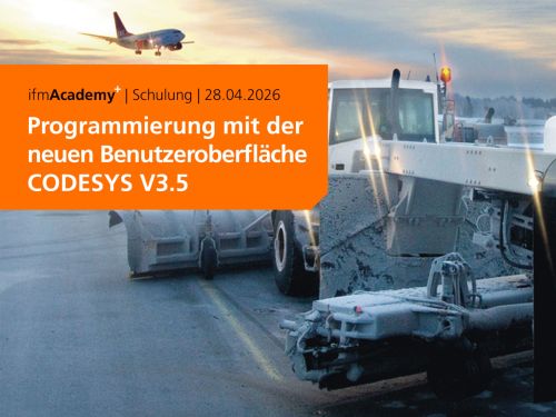 Teaserbild von der Seite: Schulung am 28.04.2026. Programmierung mit der neuen Benutzeroberfläche CODESYS V3.5