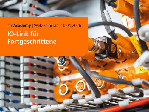 Teaserbild von der Seite: Web-Seminar am 16.04.2026. IO-Link für Fortgeschrittene