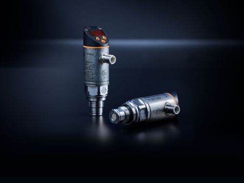 Teaserbild von der Seite: Frontbündiger G1/2-Drucksensor mit Display. Robuste Messzelle, Prozesseinsicht vor Ort