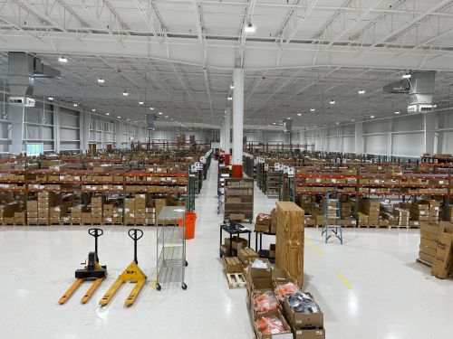 Inside of the new warehouse built in 2022