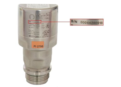 PI Pressure Sensor with S/N number highlighted & enlarged