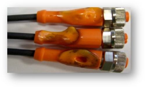 Damaged M12 connectors that still work