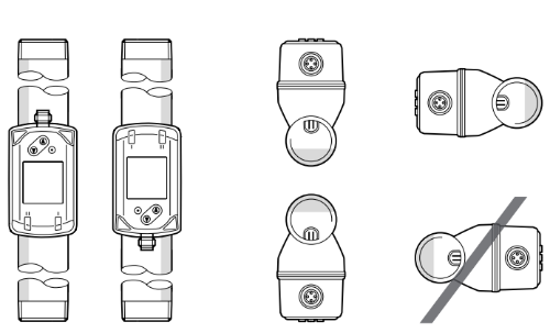 Because the reference tip is heated, the sensor should not be oriented with the reference lower than the measuring tip