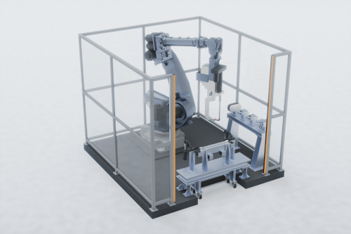 Teaser image of the article: Welding cell. Discover ifm’s solutions for robotic welding. Enhance performance by ensuring precise part positioning, stable cooling flow, and operator safety.