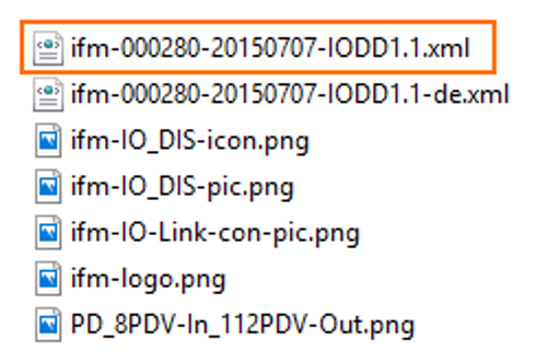 Iodd File IO-Link | Technology - ifm
