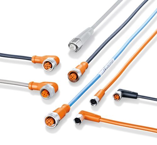 Teaser image of the article: Connection technology for industrial automation. Explore ifm's ecolink series comprising of sockets, cable plugs, jumper cables and splitter boxes in M8 and M12 design.