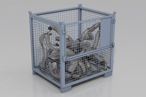 Teaserbild von dem Artikel: Füllstands- und Gewichtsüberwachung von Gitterboxen. Kabellos, smart, effizient: Bluetooth Mesh digitalisiert die Containerlogistik für bedarfsgerechte Abholung, weniger Kosten und mehr Transparenz