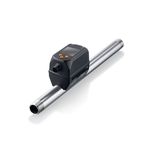 Förhandsbild av artikeln: Termisk trycklufträknare. Fyra processvärden (volumetriskt flöde, tryck, temperatur, totalisator = total mängdmätare) kan avläsas för effektiv energihushållning