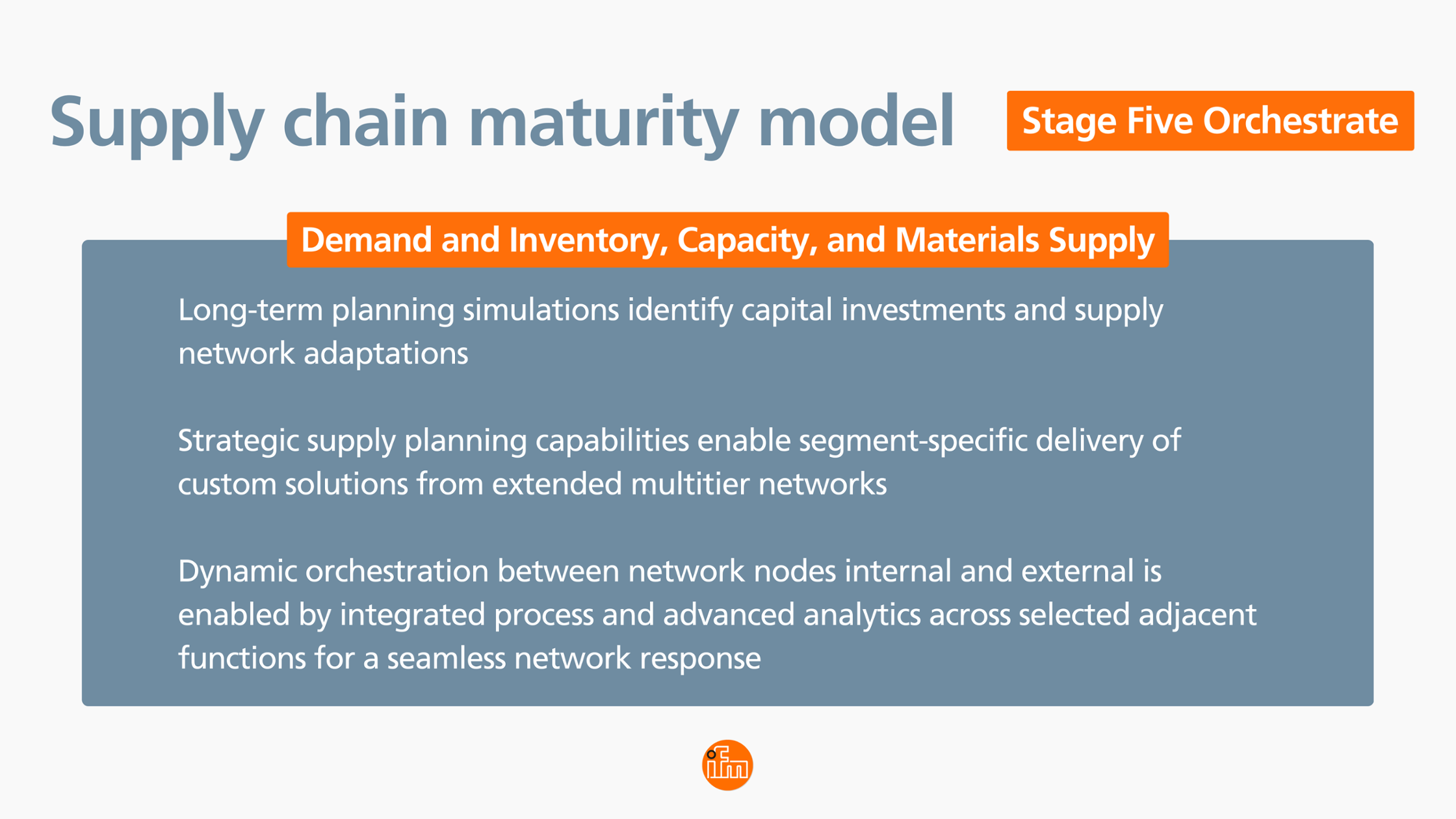 What is the Supply Chain Maturity Model? - ifm
