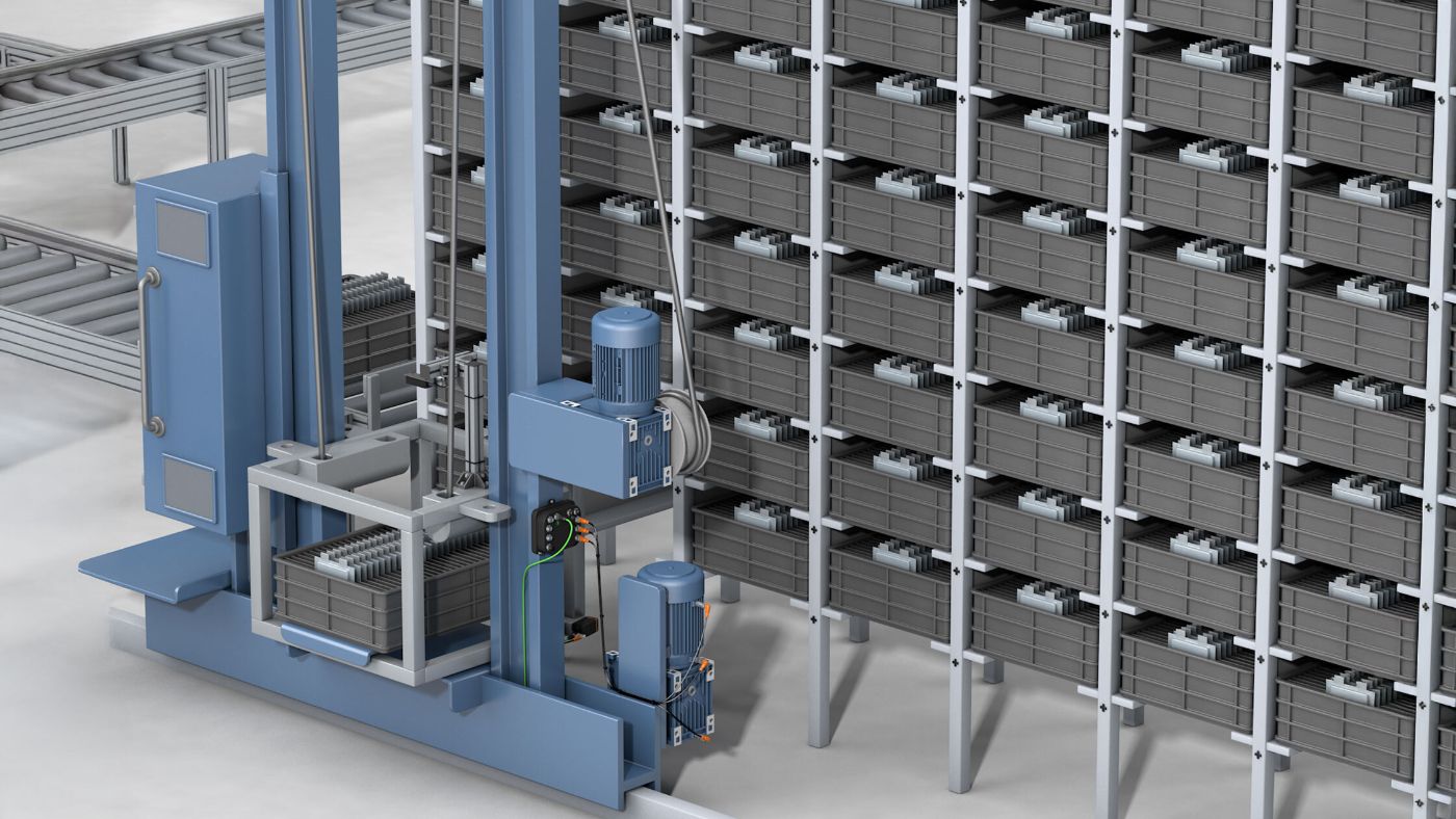 Machine Mounted Retrival Device Automated Storage & Retrieval System - ifm
