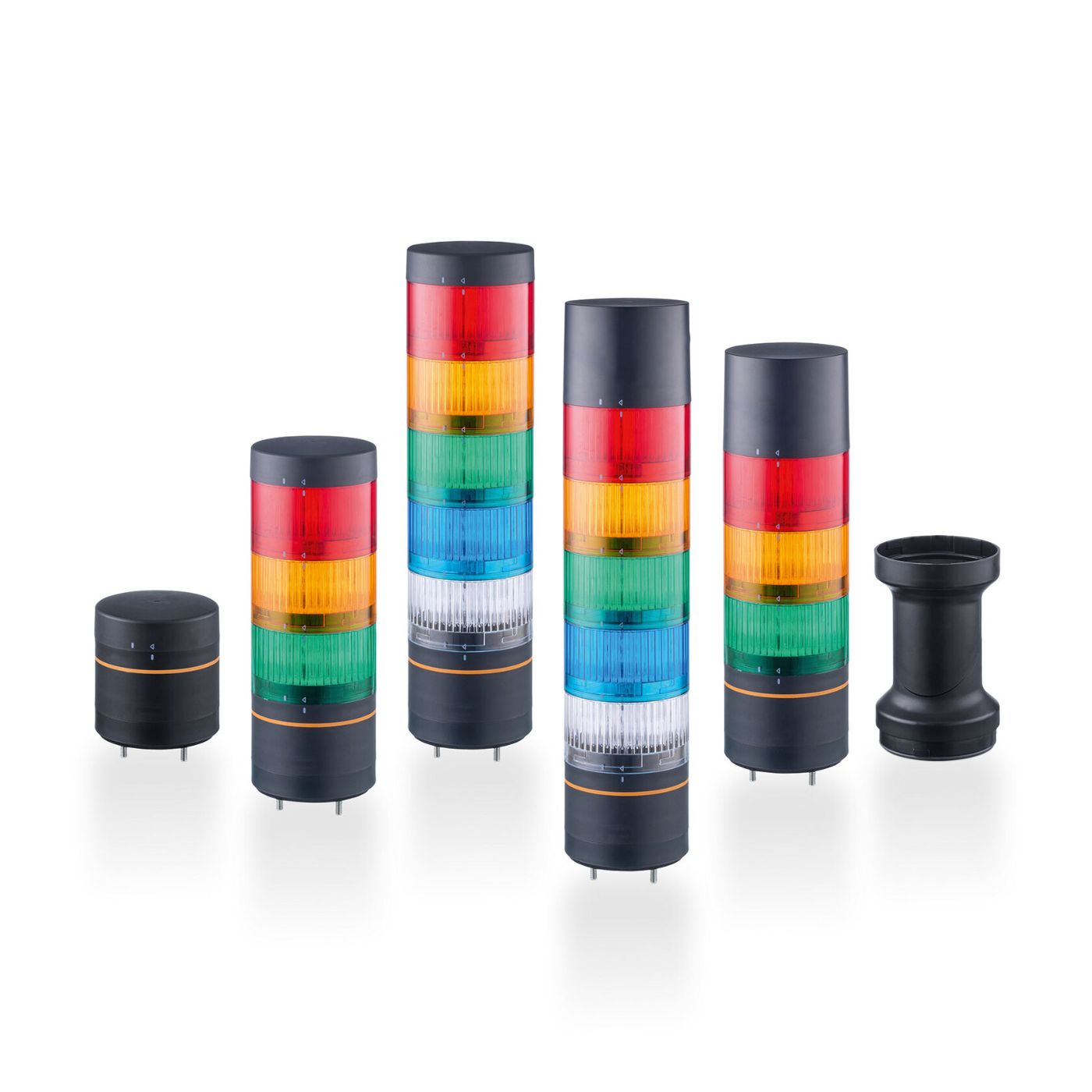 Freely configurable stackable light tower - ifm