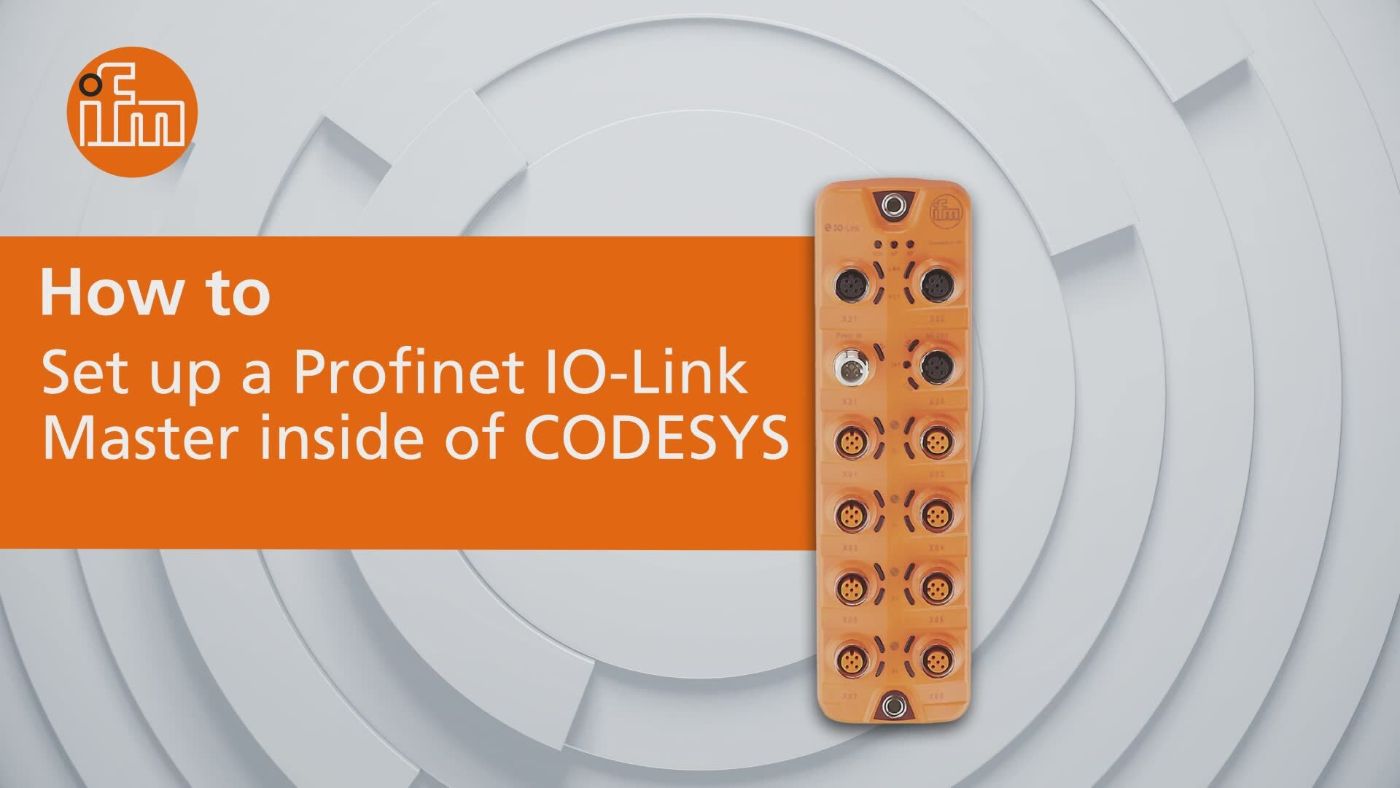 How to set up a ProfiNet IO-Link master inside of CODESYS [video] - ifm