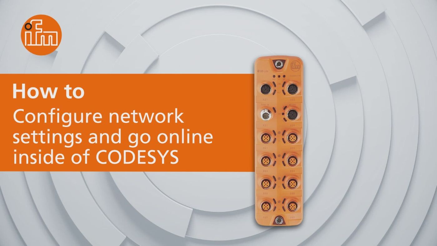 How to configure network settings and go online inside of CODESYS ...