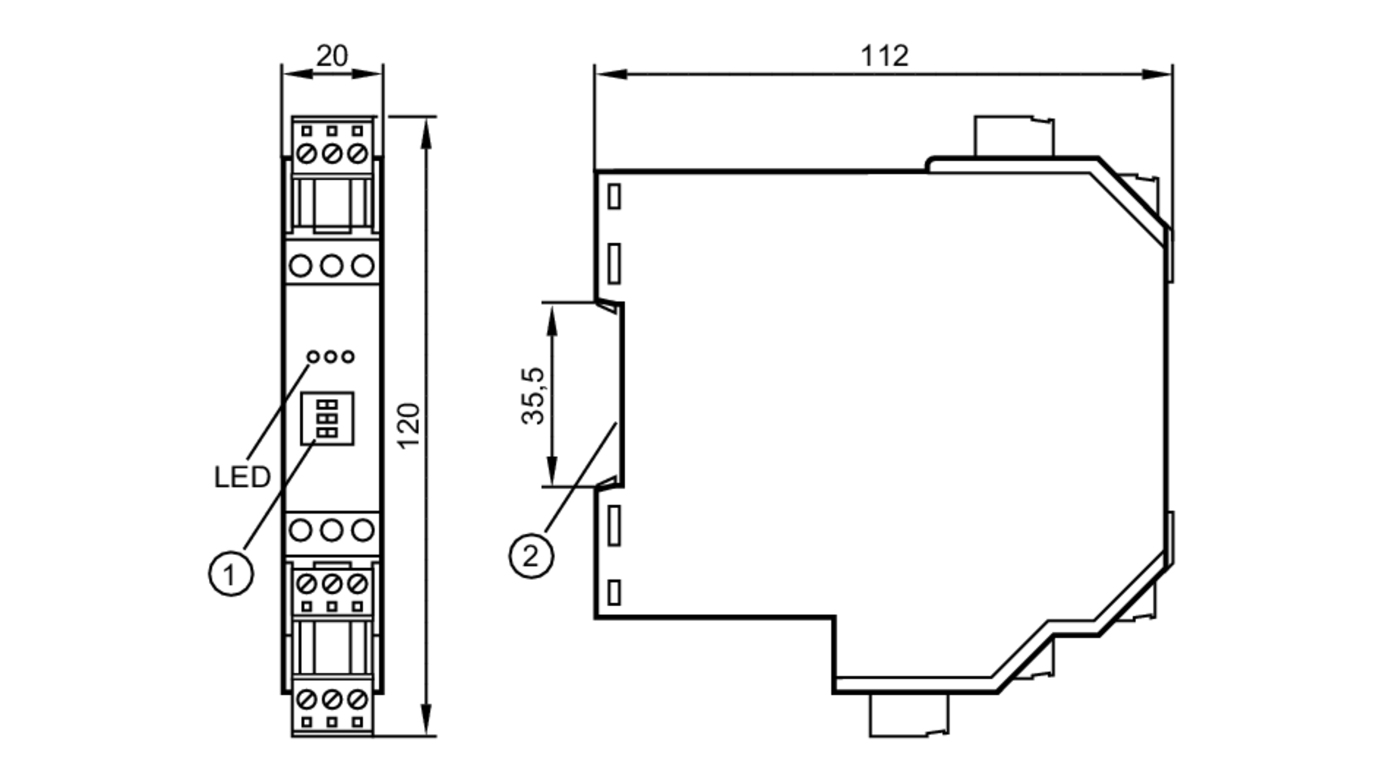 N0530A Switching amplifiers for Namur sensors ifm