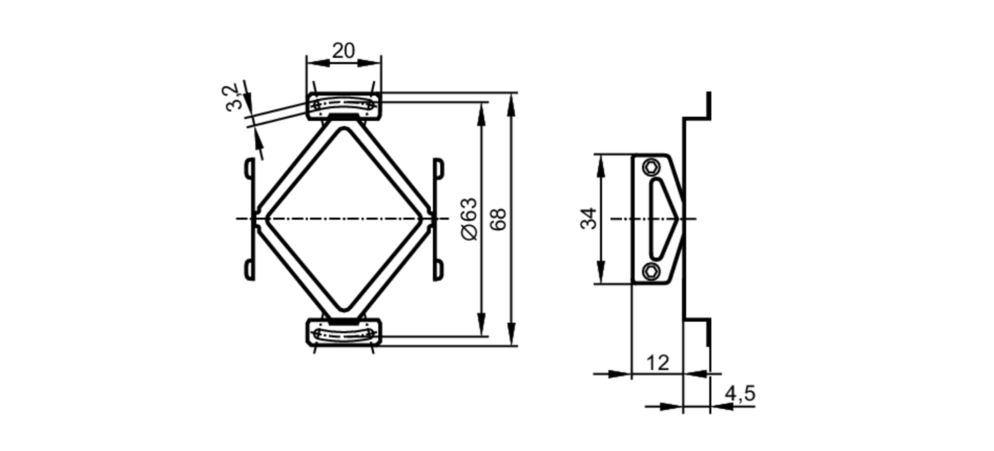 E60202 Stator coupling for encoders ifm