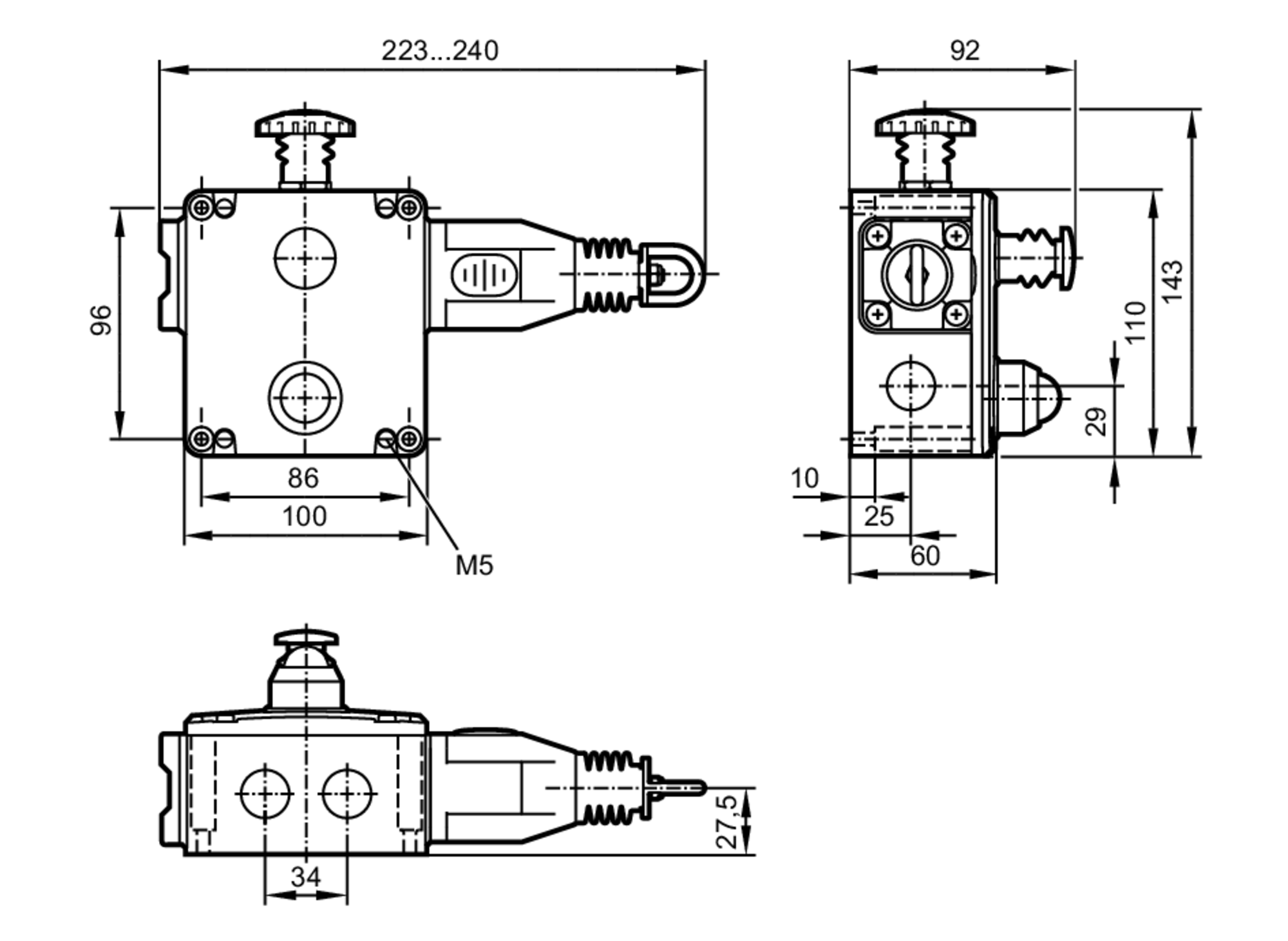 ZB0052 Safety rope emergency stop switch ifm