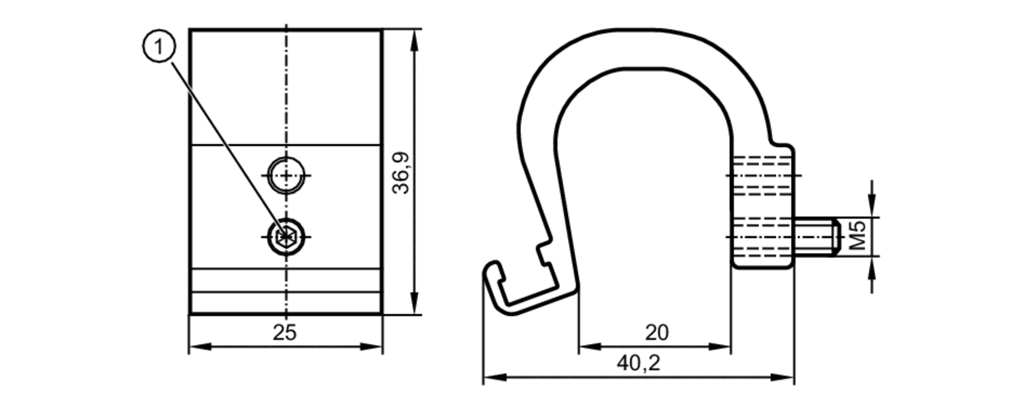 Tuwiwol 2 Stück Schraubenadapter 1/4 - Montageadapter A26 M6 Männlich Aus Legierung