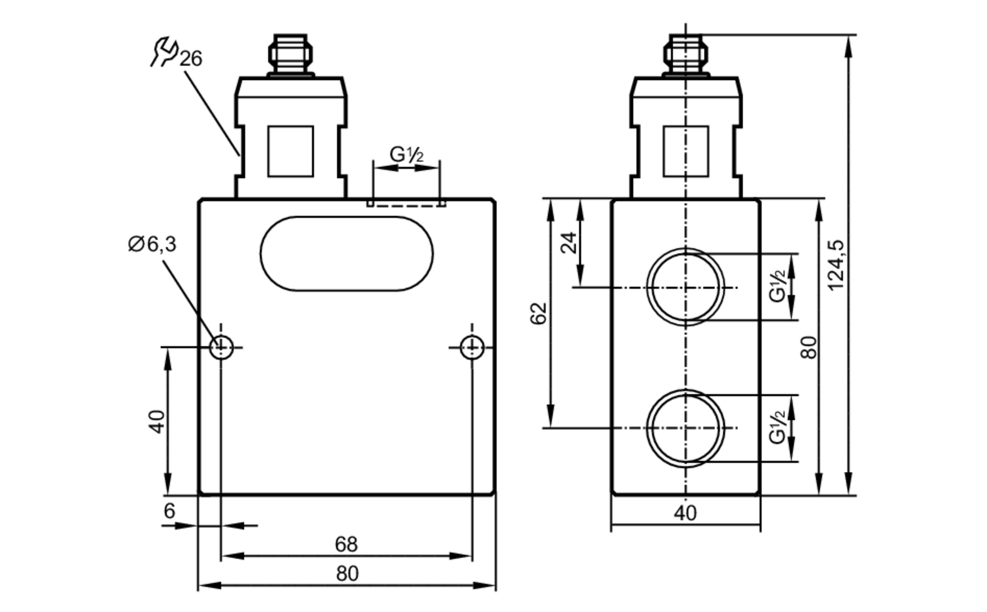 SBU623 - Flow transmitter with integrated backflow prevention - ifm