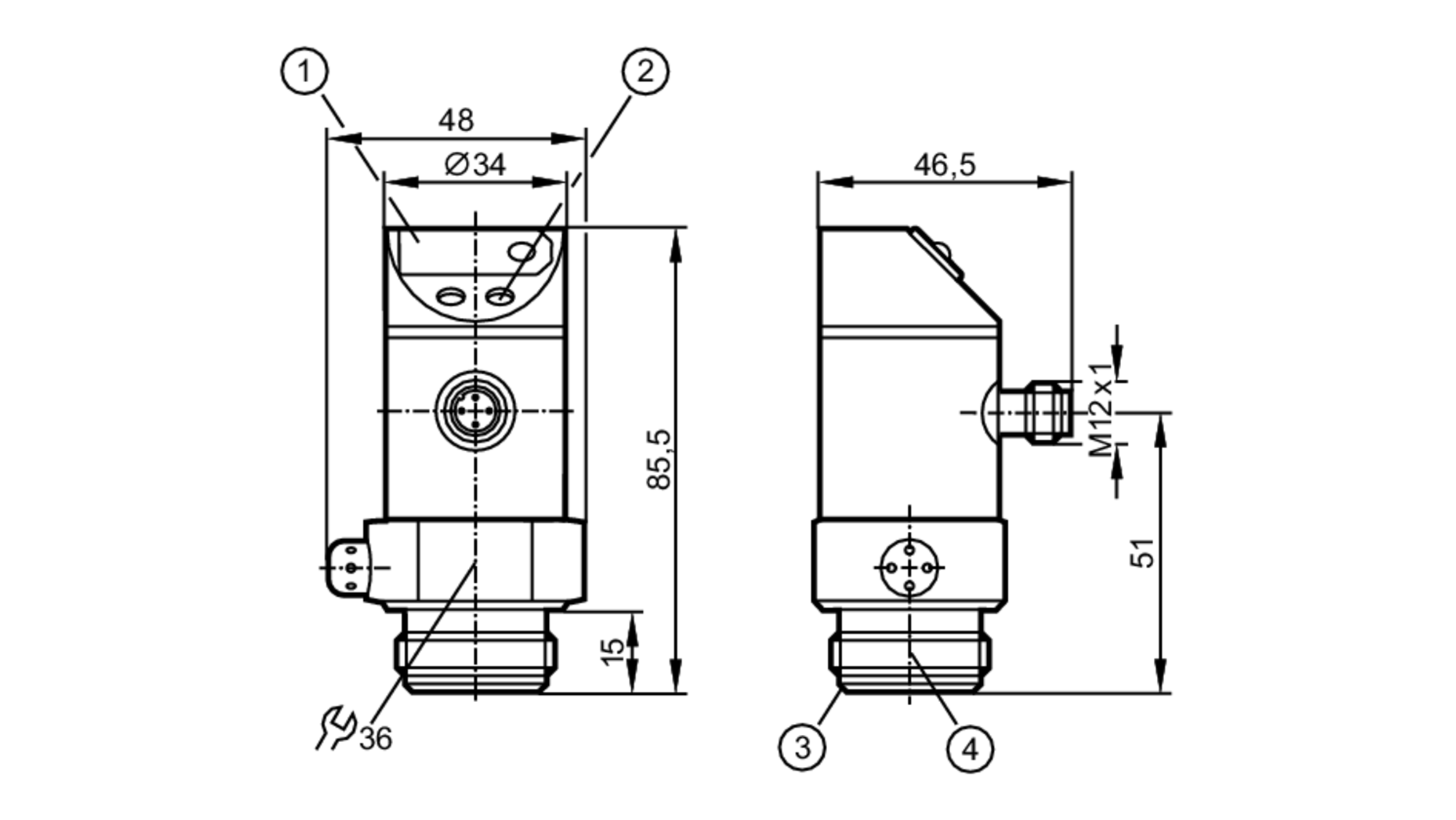 PF2054 Flush pressure sensor ifm electronic