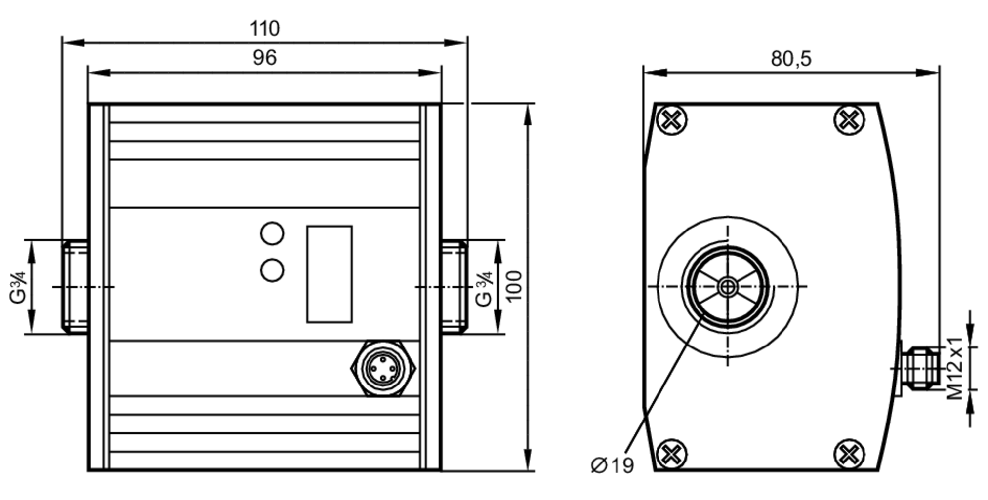SU7000 Ultrasonic flow meter ifm