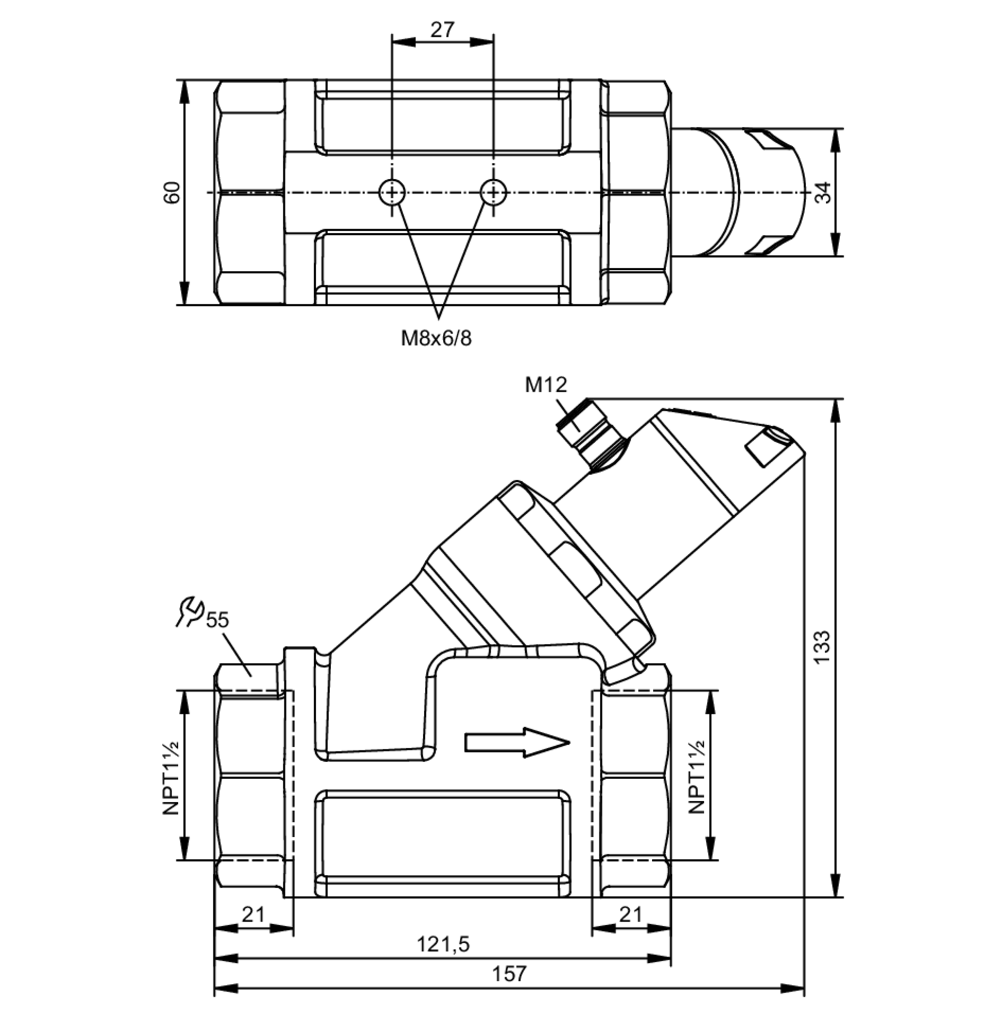 SBN257 Flow meter with fast response and display ifm