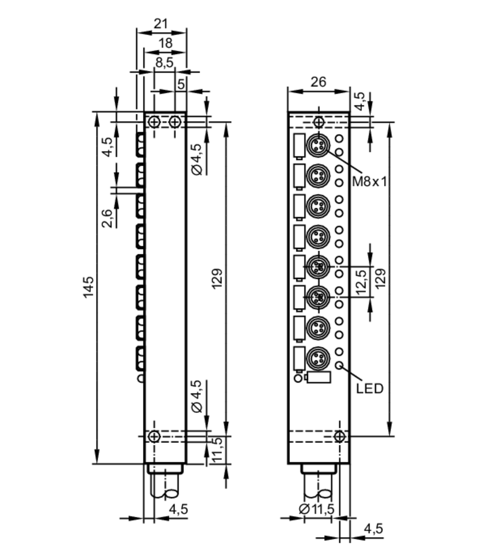 E11218 Wiring block ifm