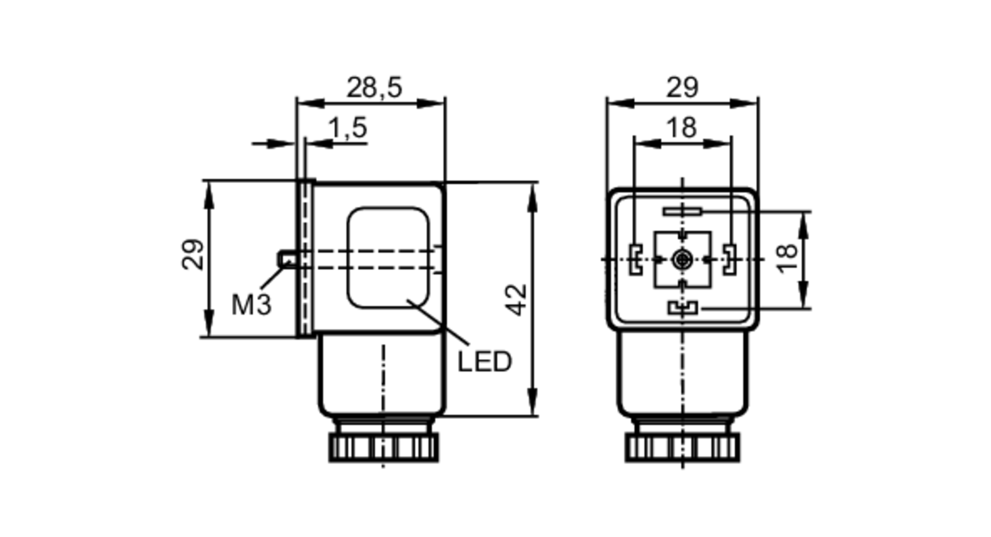 E12224 Wirable valve connector ifm