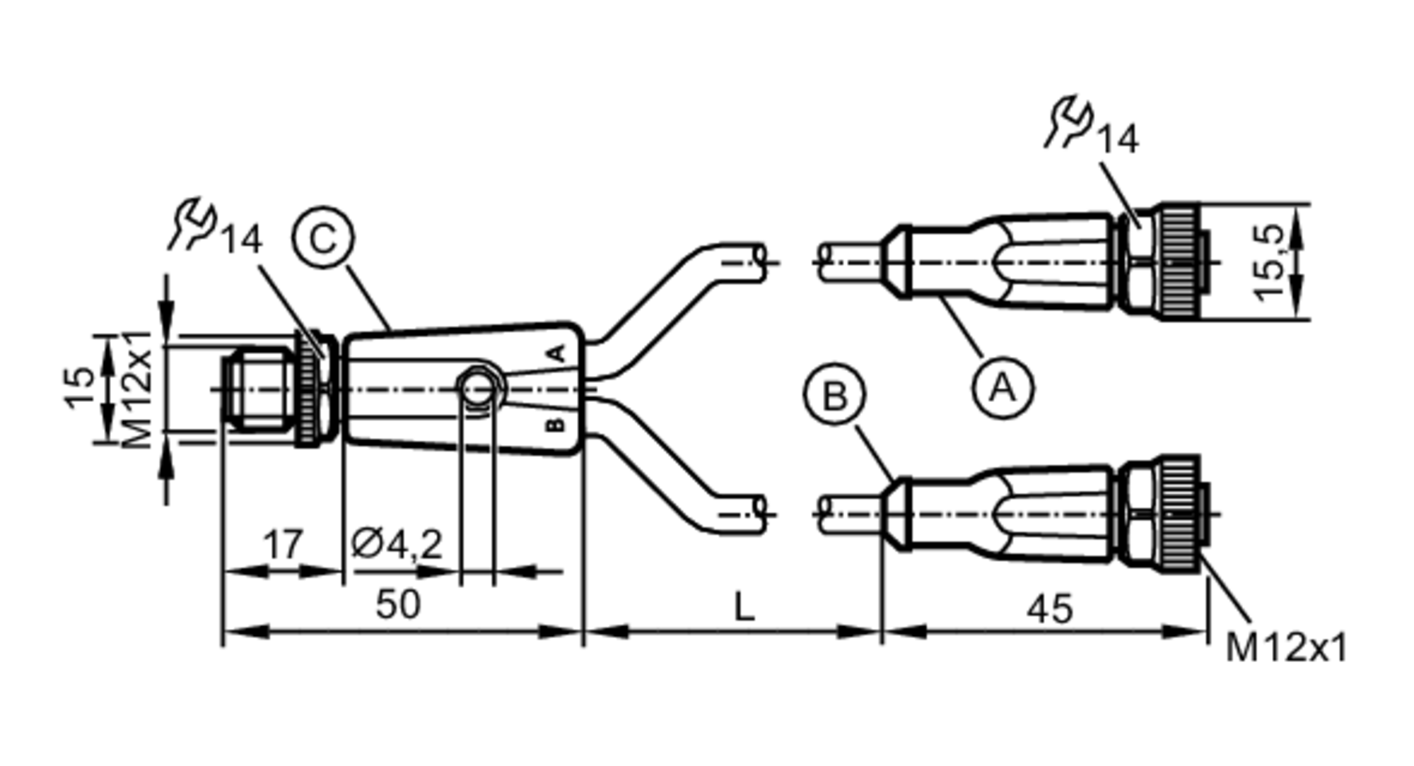 EVC510 - Y connection cable - ifm electronic