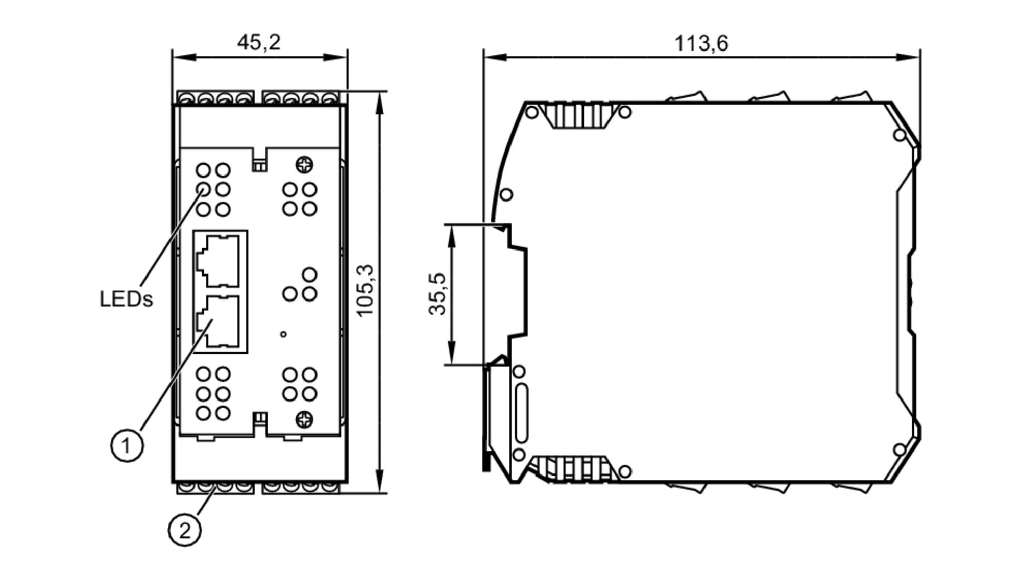 AY1020 IOLink master with interface ifm